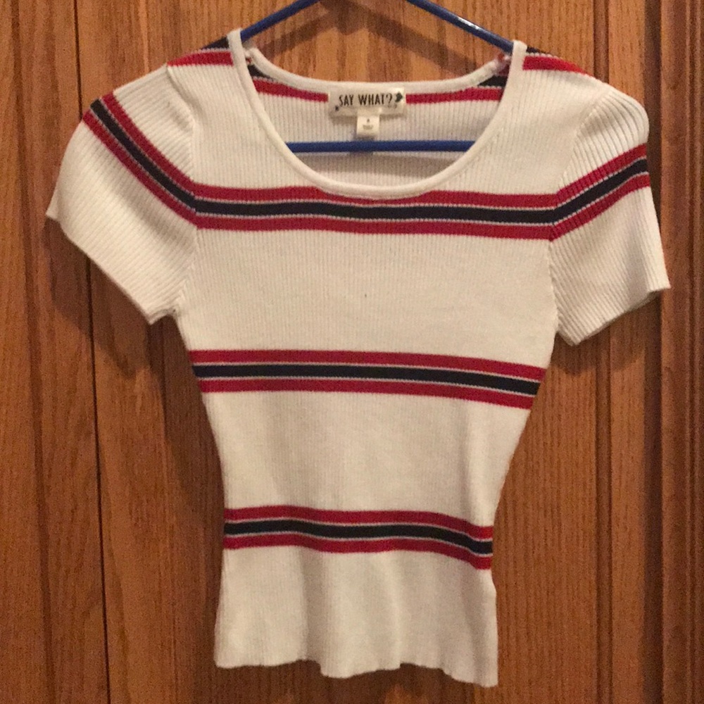 Cropped fitted tee